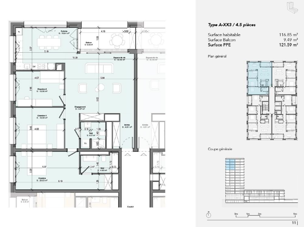 4.5 rooms Apartment for rent in Marly - image 1/14