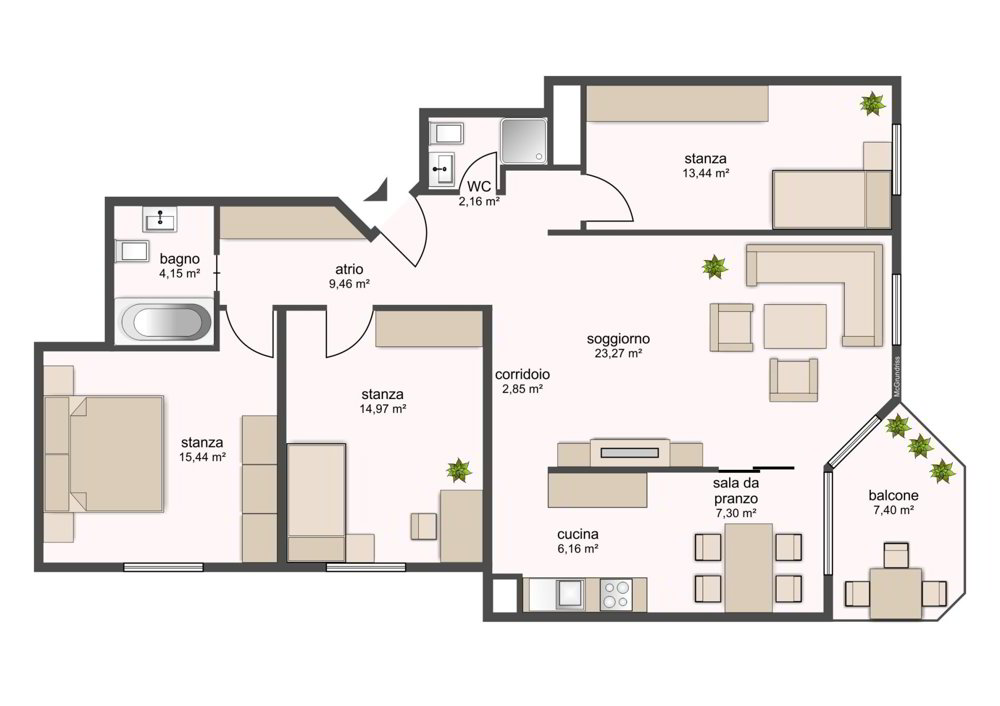 Appartement 4.5 pièces à louer à Bellinzona - image 1/13