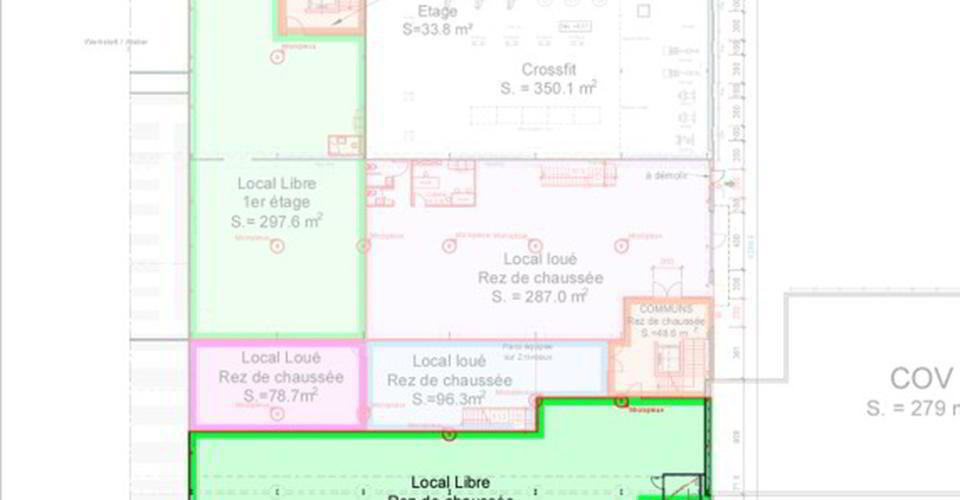Sion, à louer 1 local de 355.50 m² au rez dans un bâtiment industriel entièrement rénové. - Ansicht 4