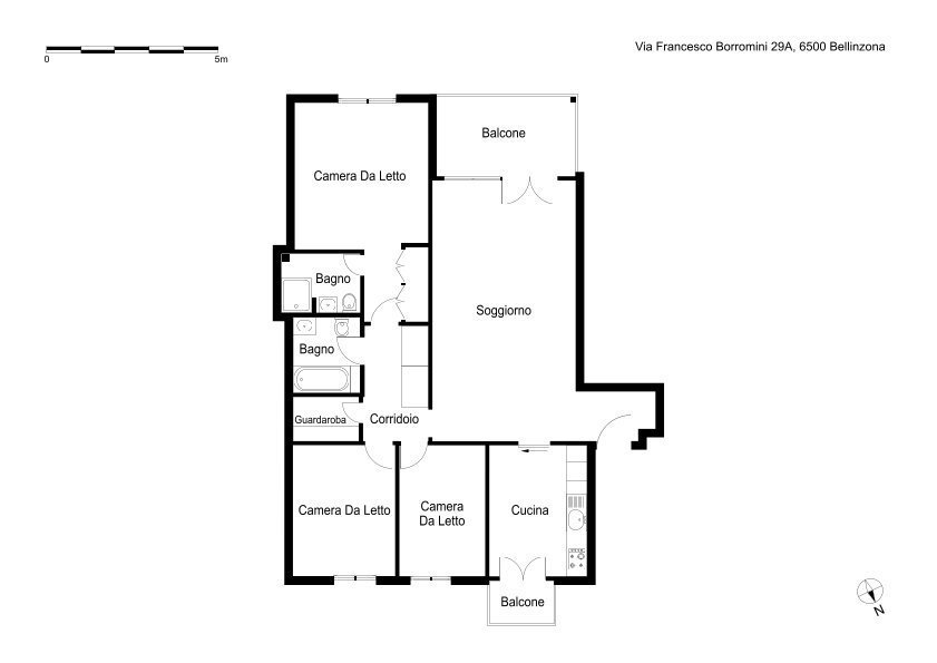 4.5 Zimmer Wohnung zu vermieten in Bellinzona - Bild 1/9