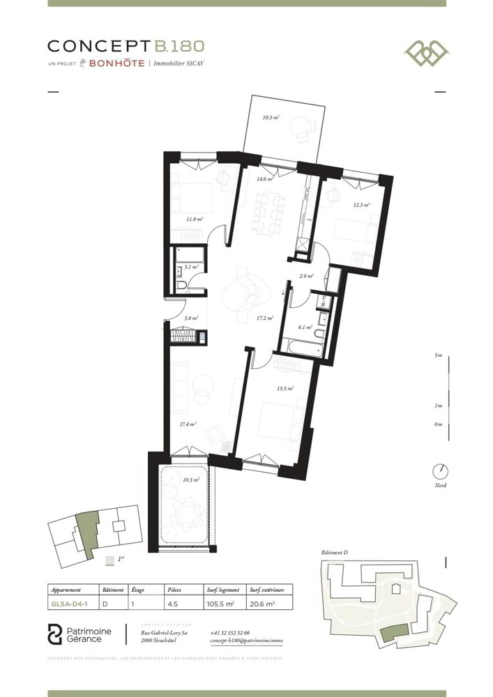 4.5 rooms Apartment for rent in Neuchâtel - image 1/7