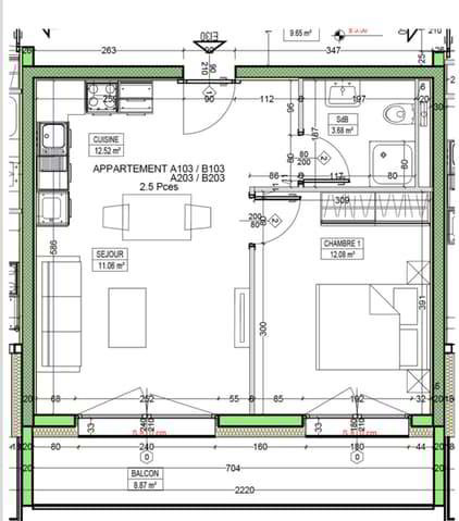 2.5 rooms Apartment for rent in Saxon - image 1/8