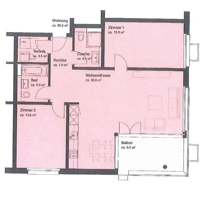 3 rooms Apartment for rent in Aarburg - image 1/8