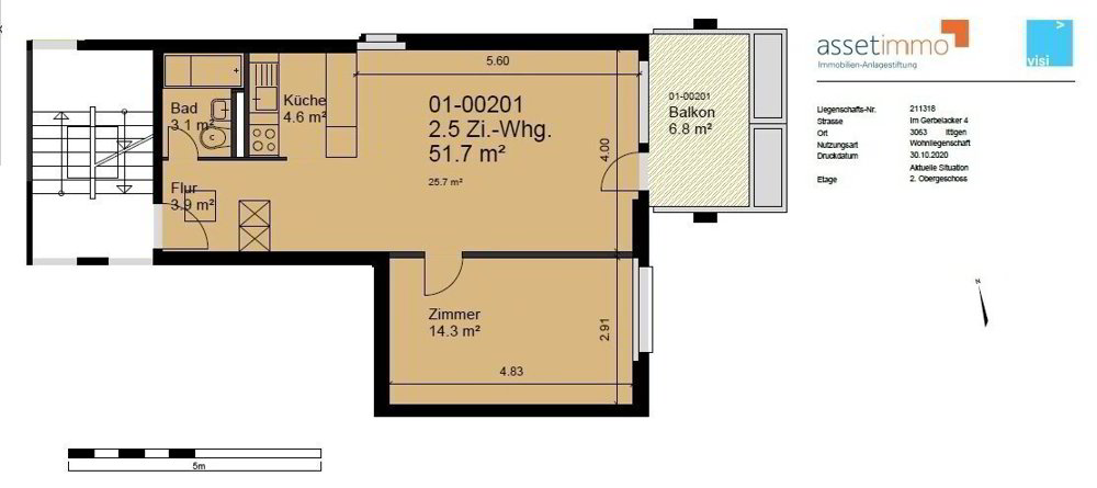 2 rooms Apartment for rent in Ittigen - image 1/9