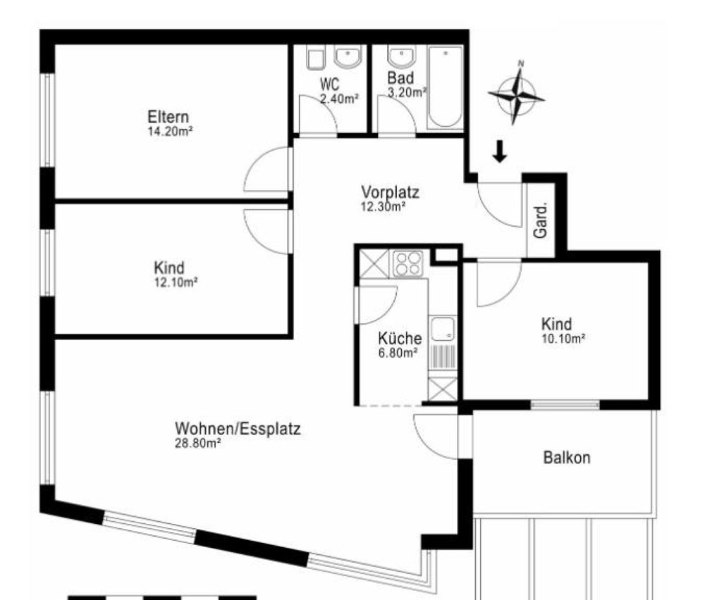 4.5 rooms Apartment to buy in Landquart - image 1/12