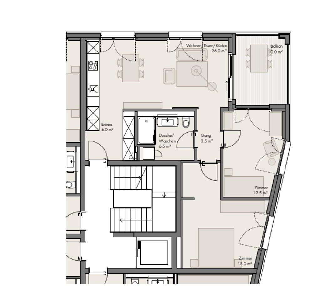 3.5 rooms Apartment for rent in Zürich - image 1/8