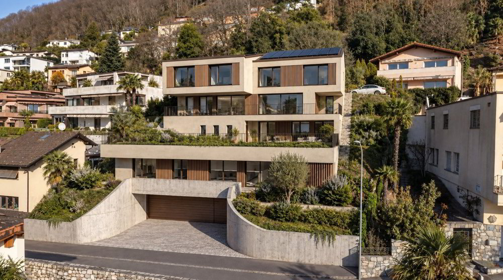 Bissone: terreno con vista lago e progetto per esclusiva residenza bifamiliare - Ansicht 2