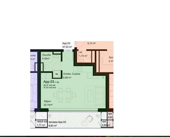 Appartement 1.5 pièces à acheter à Les Evouettes - image 1/4