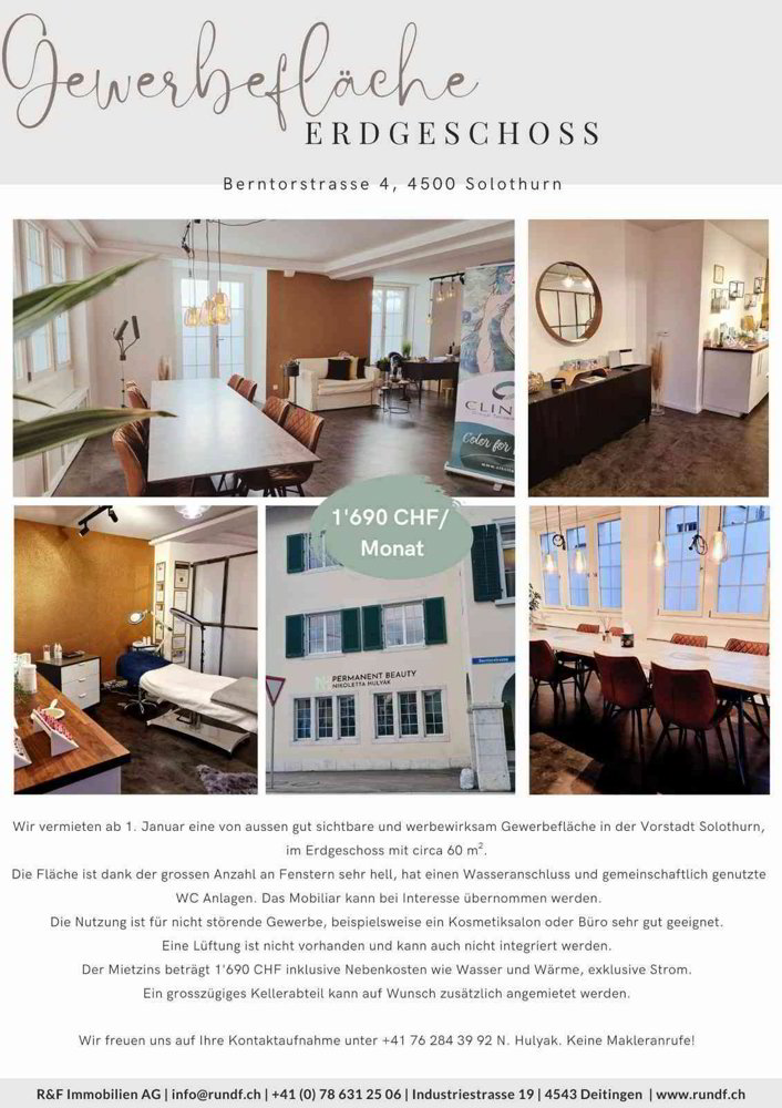 Helles und Vielseitiges Studio in Solothurn – Bereit für Ihre Vision! - Ansicht 2
