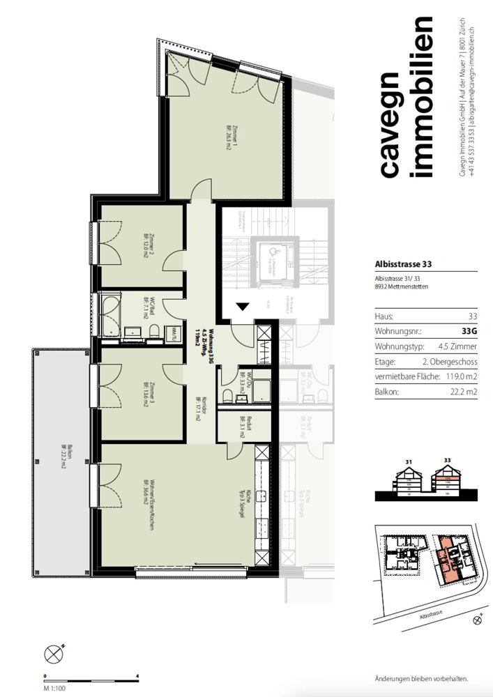 4.5 rooms Apartment for rent in Mettmenstetten - image 1/10