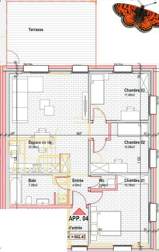 4.5 Zimmer Wohnung zu vermieten in Cormérod - Bild 1/14