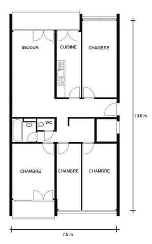 6 rooms Apartment for rent in Châtelaine - image 1/2