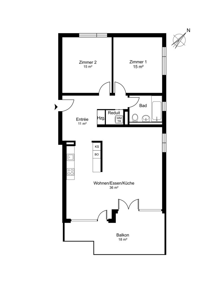 3.5 rooms Apartment for rent in Bülach - image 1/8