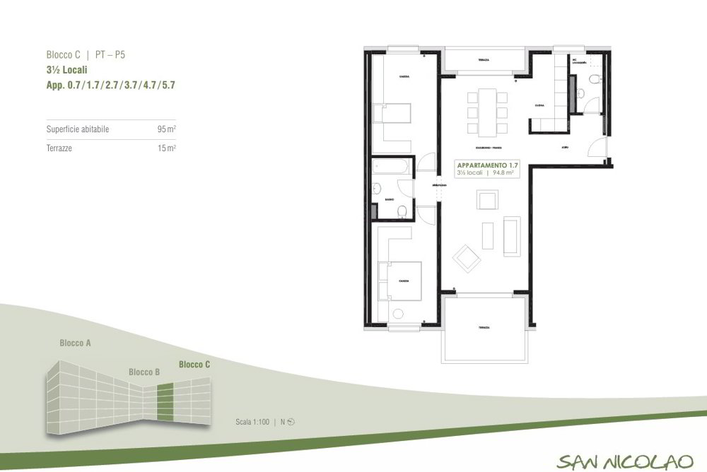 3.5 Zimmer Wohnung zu vermieten in Tenero - Bild 1/10