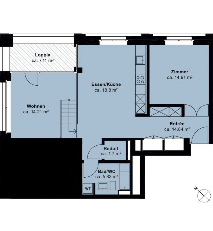 2 Zimmer Wohnung zu vermieten in Zurich - Bild 1/10