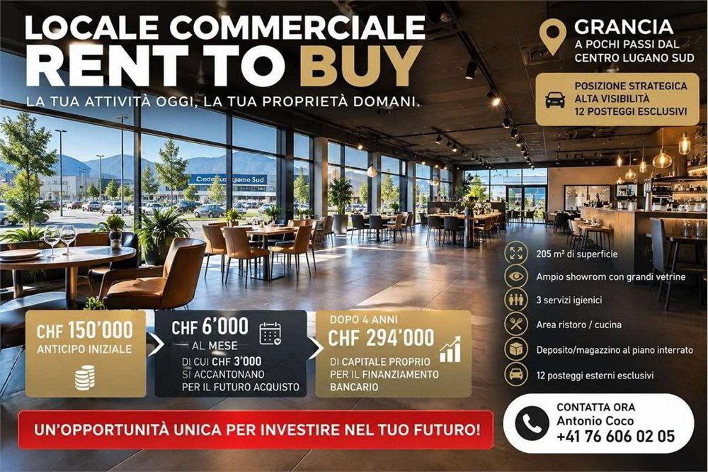 Bureau & Commerce 4 pièces à acheter à Lugano - image 1/2