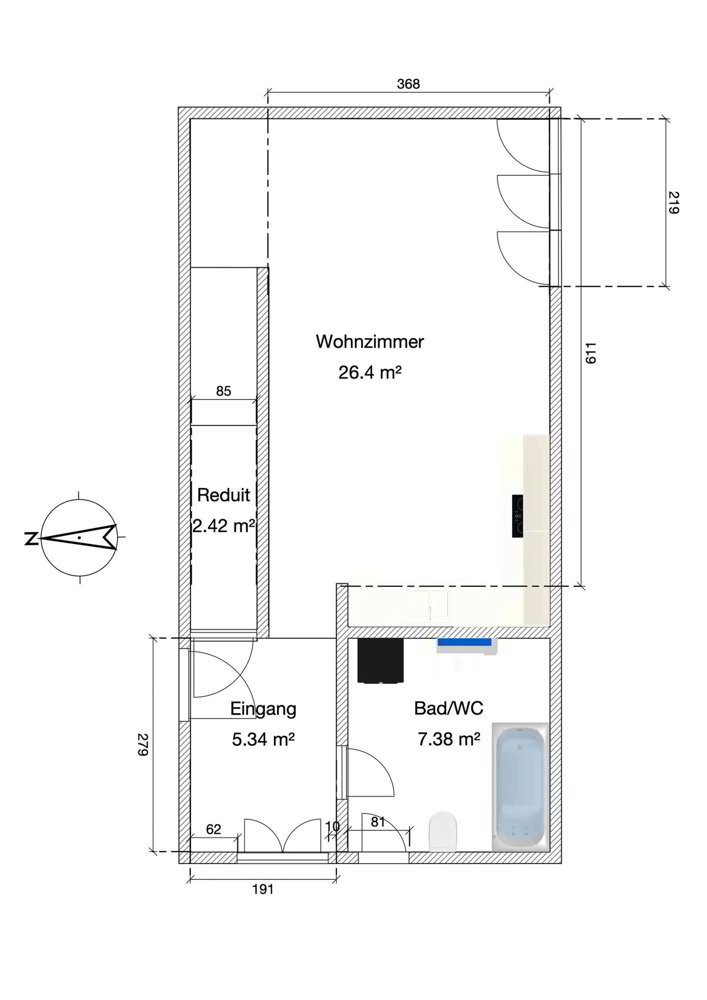 2.5 Zimmer Wohnung zu vermieten in Dietwil - Bild 1/8