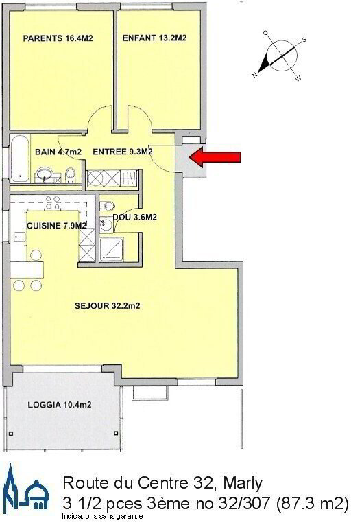 3 rooms Apartment for rent in Marly - image 1/12