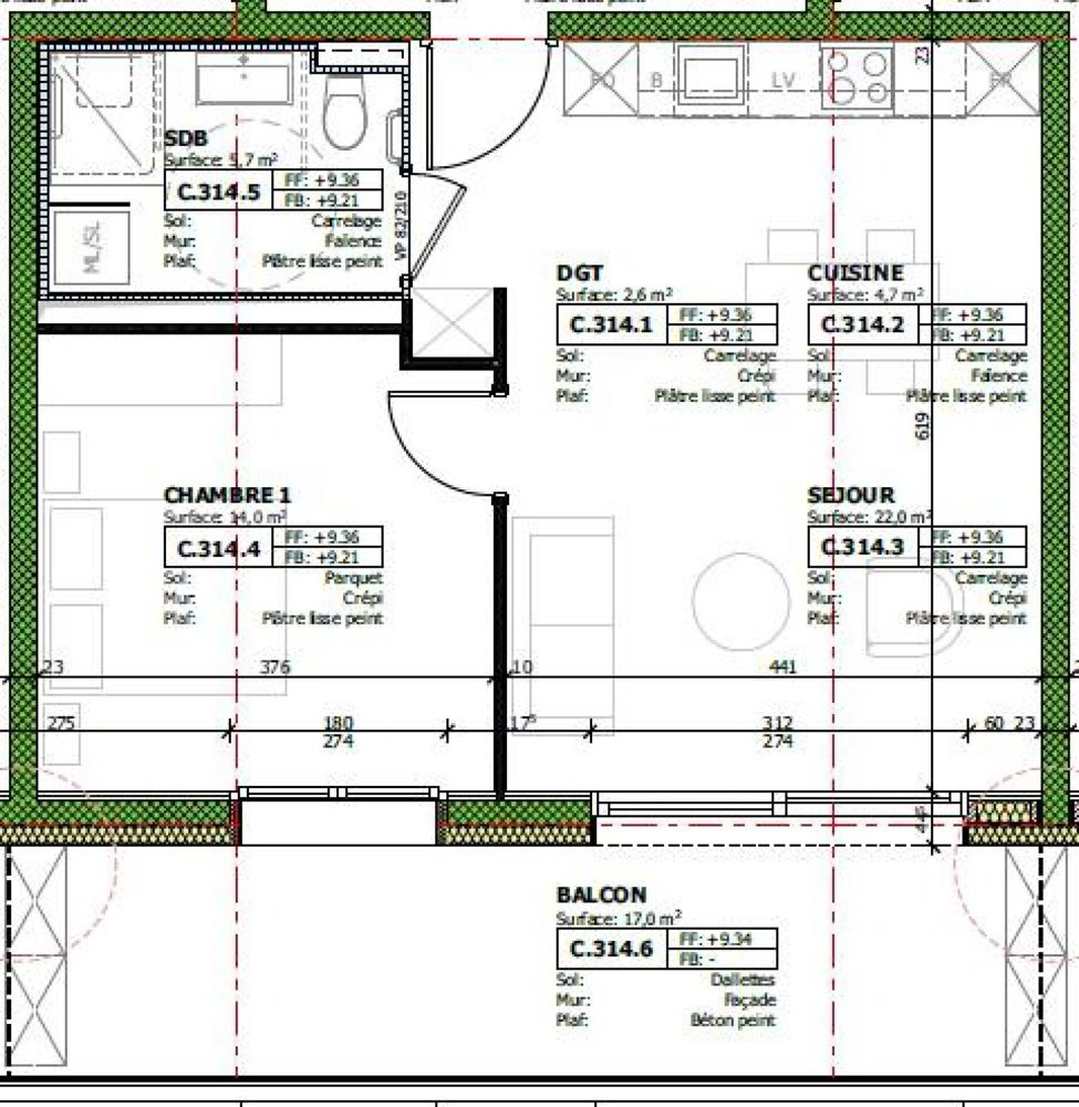 2.5 rooms Apartment for rent in Marly - image 1/9