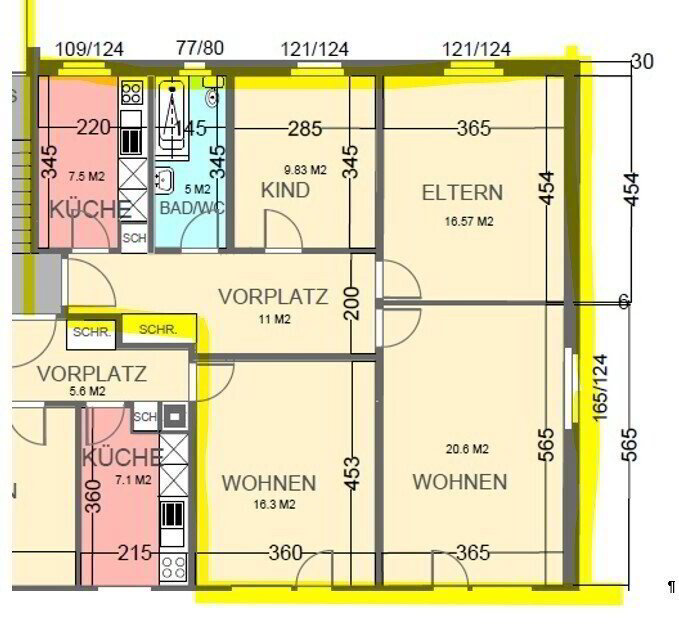 4 Zimmer Wohnung zu vermieten in Melchnau - Bild 1/9