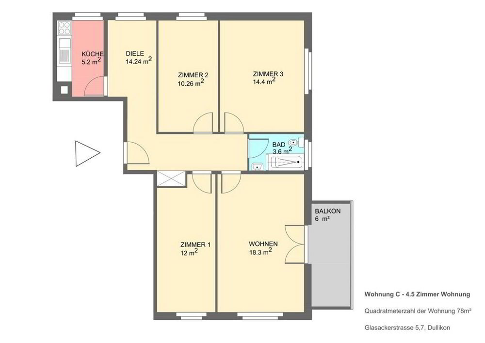 Appartement 4 pièces à louer à Dulliken - image 1/8