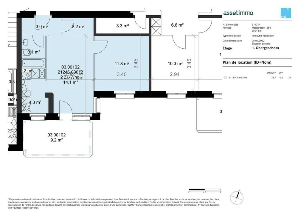 2 rooms Apartment for rent in Bienne - image 1/8