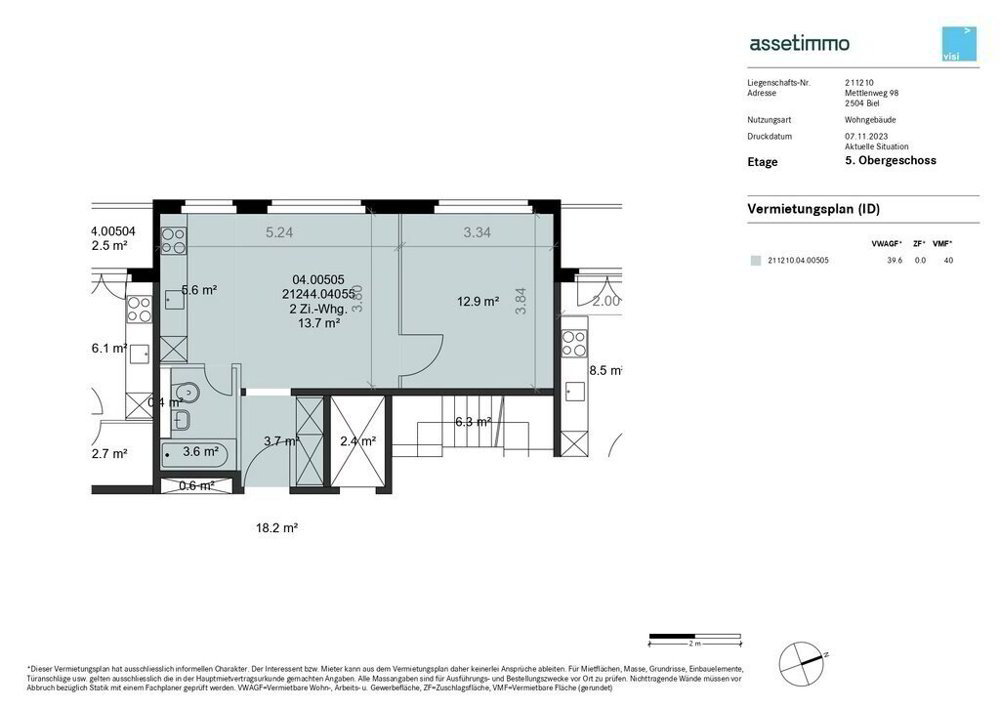 2 Zimmer Wohnung zu vermieten in Biel/Bienne - Bild 1/9