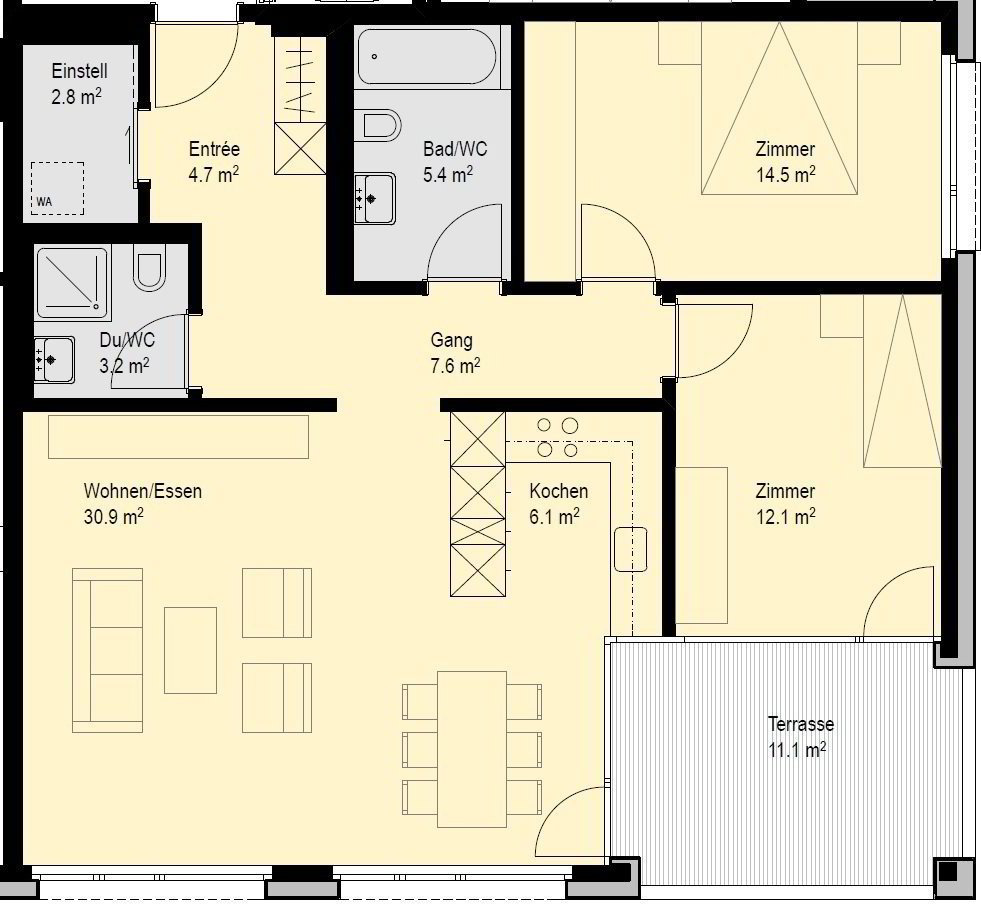 3.5 rooms Apartment for rent in Sargans - image 1/9