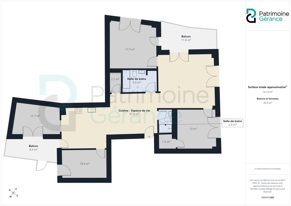 5.5 Zimmer Wohnung zu vermieten in Neuchâtel - Bild 1/8