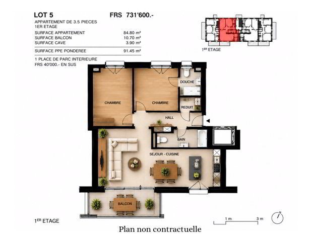3.5 rooms Apartment to buy in Marchissy - image 1/8