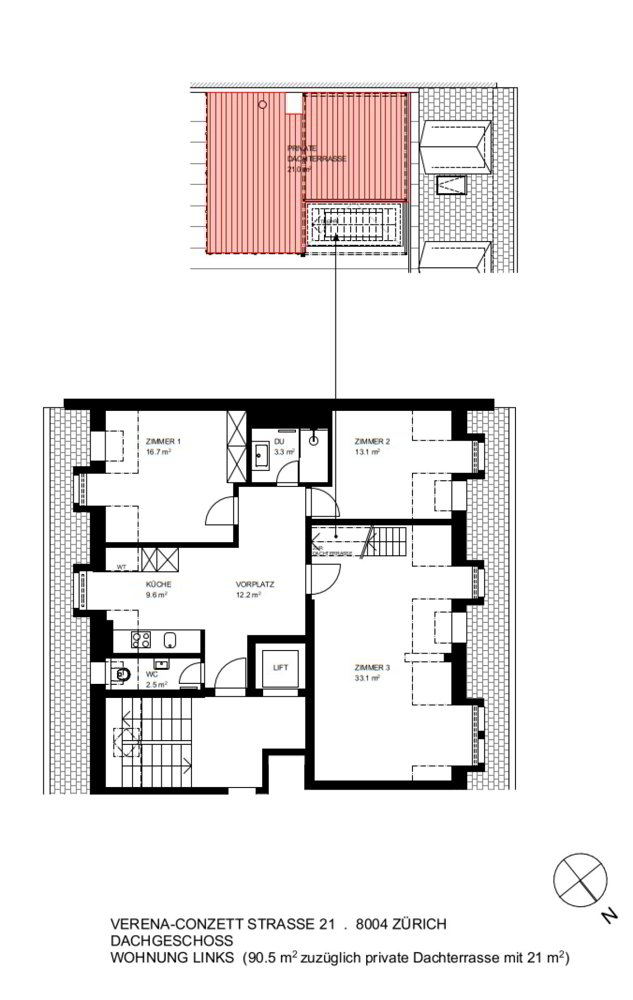 3.5 rooms Apartment for rent in Zürich - image 1/8