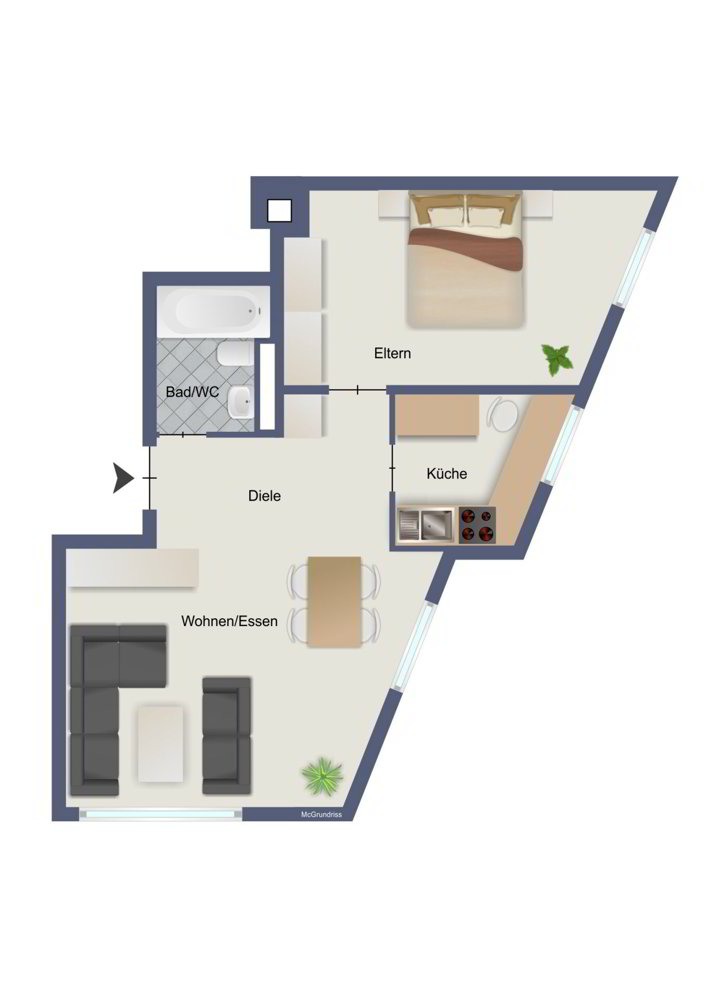 2 rooms Apartment for rent in St. Gallen - image 1/7