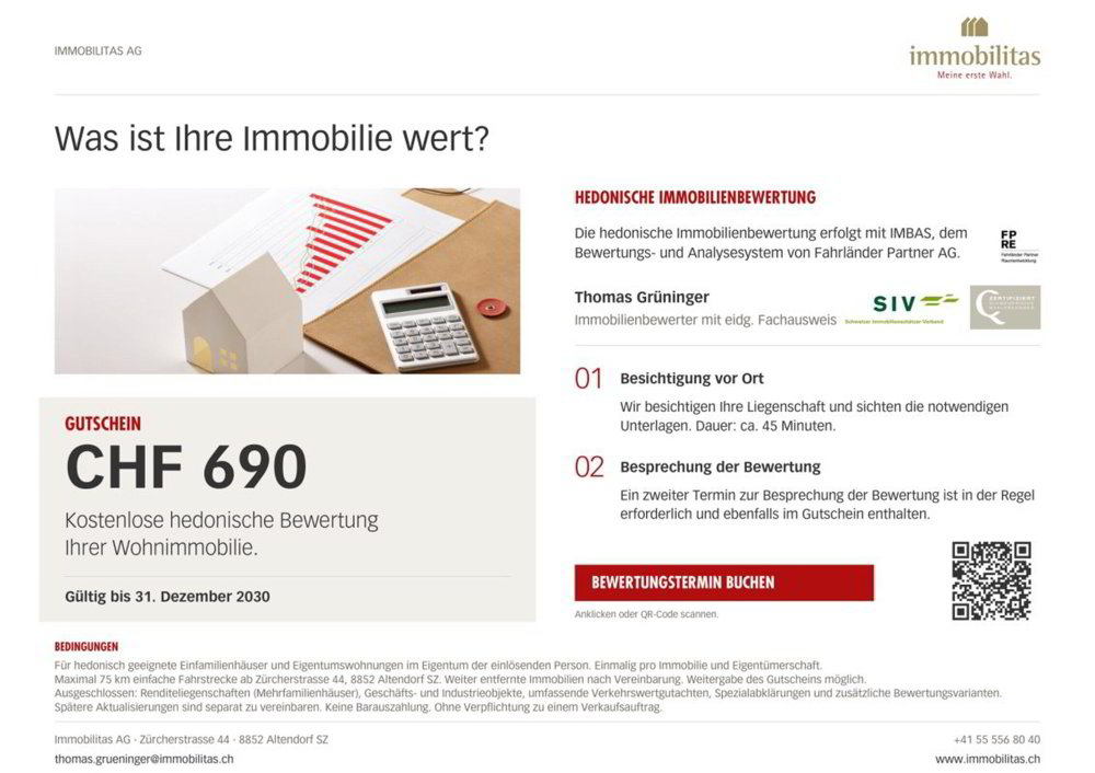 4.5 Zimmer Wohnung zum verkaufen in Siebnen - Bild 1/13