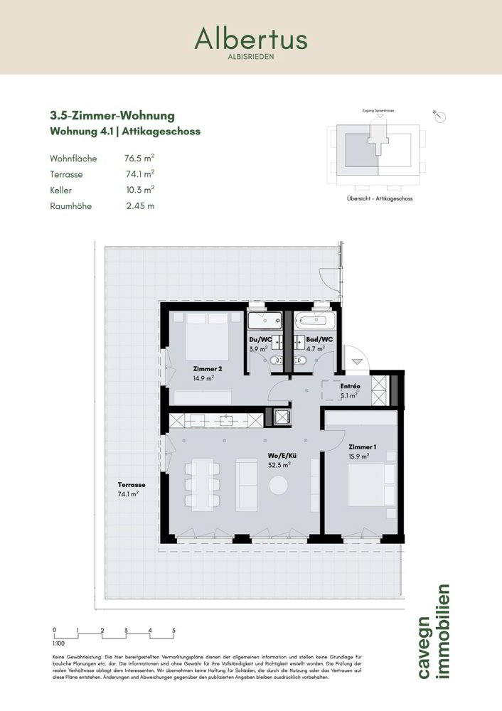 Appartamento di 3.5 locali in affitto a Zürich - immagine 1/10