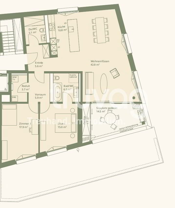 3.5 rooms Apartment for rent in Triengen - image 1/8