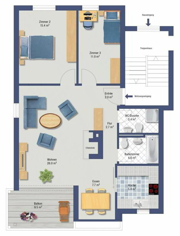 3.5 rooms Apartment to buy in Uster - image 1/15