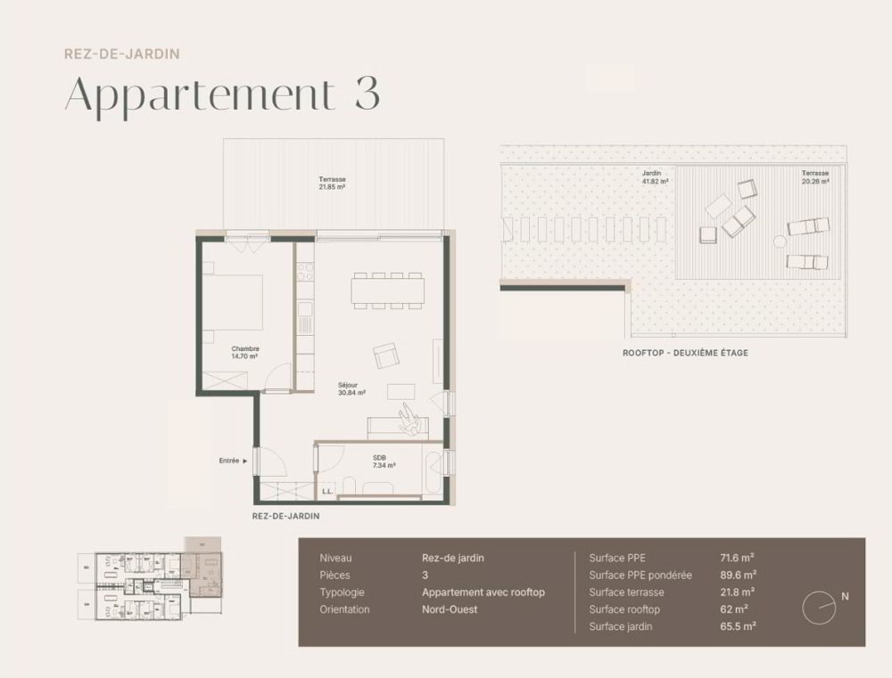 3 rooms Apartment to buy in Vessy - image 1/4