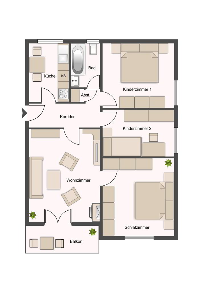 4 rooms Apartment for rent in Saint-Gall - image 1/11