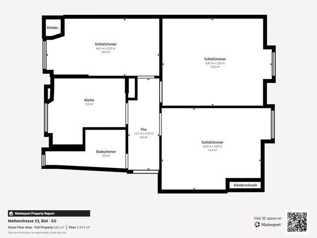 3 rooms Apartment for rent in Bienne - image 1/8