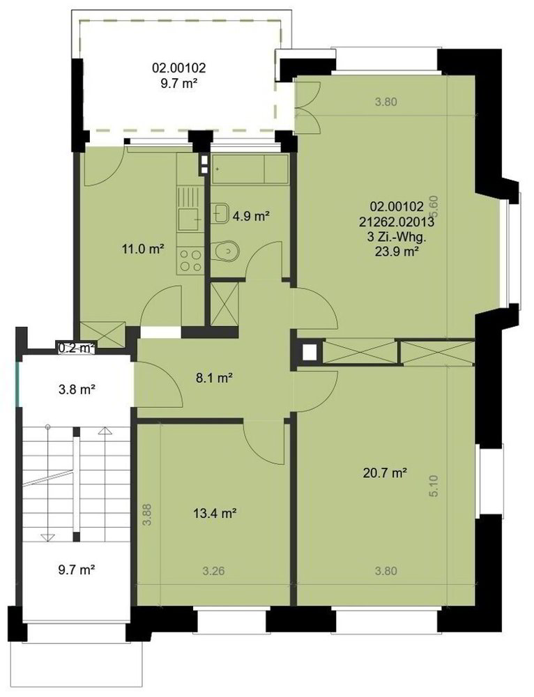 3 rooms Apartment for rent in Bern - image 1/11