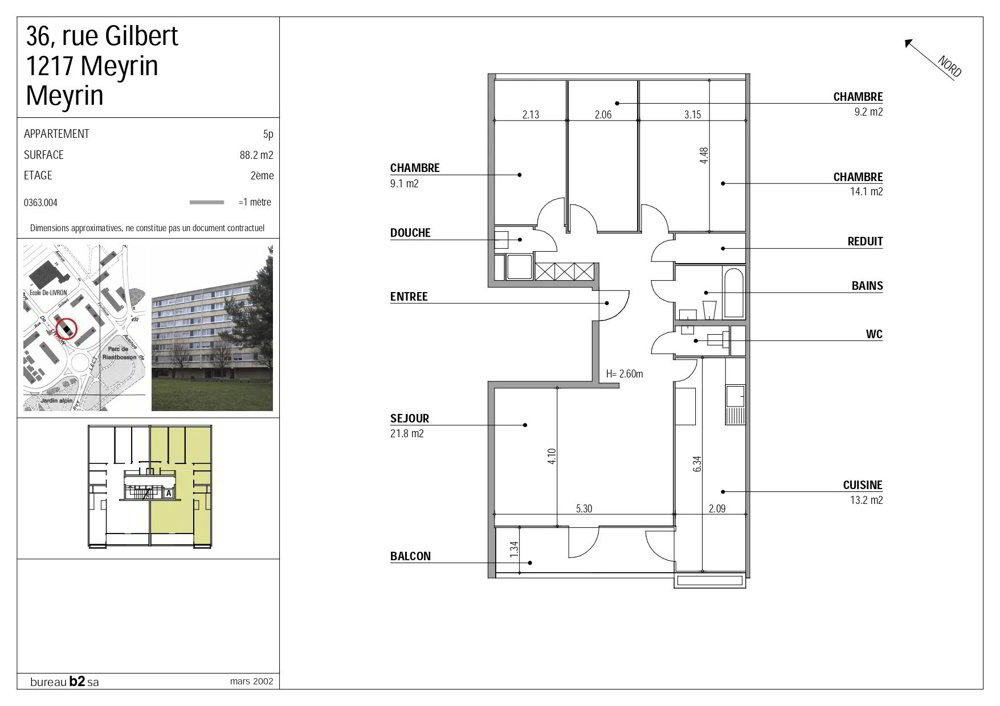 5 rooms Apartment for rent in Meyrin - image 1/2