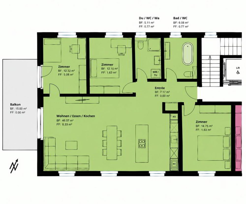 4.5 rooms Apartment to buy in Hinwil - image 1/12