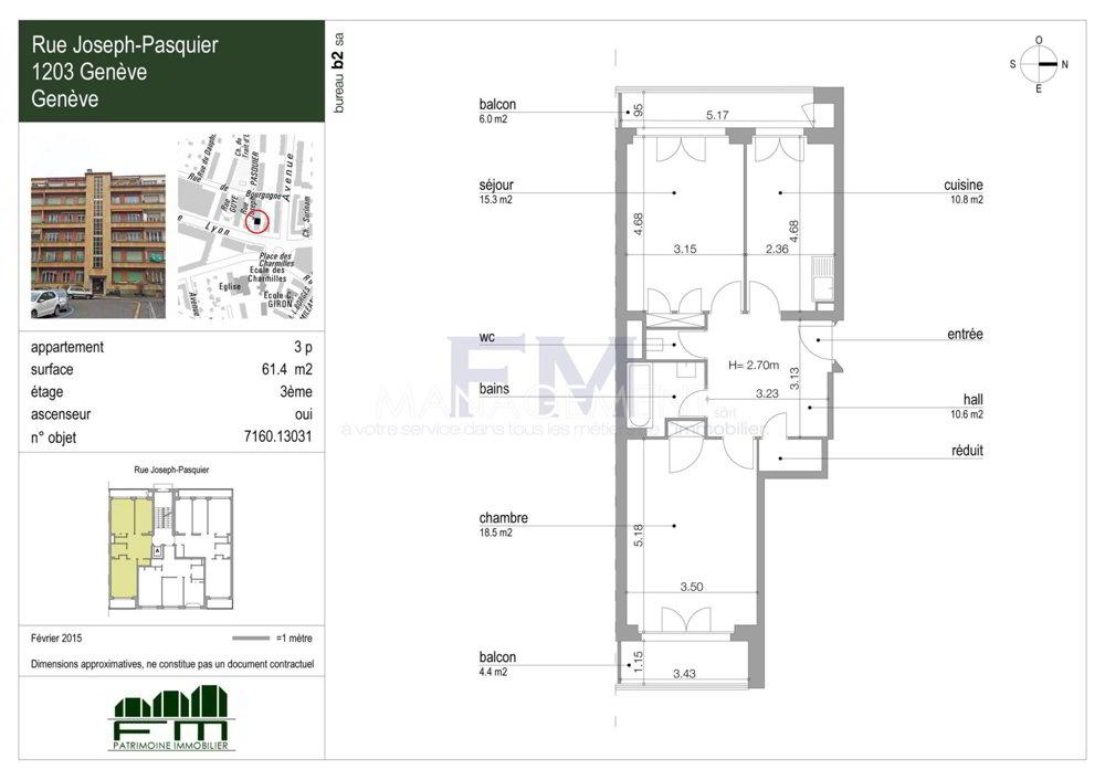 3 rooms Apartment for rent in Genève - image 1/4