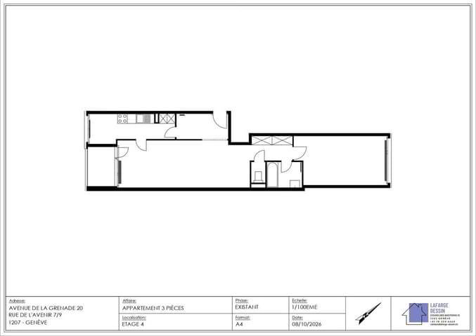 3 rooms Apartment for rent in Geneva - image 1/2