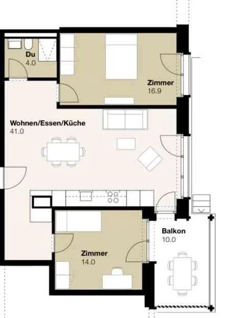 3.5 rooms Apartment for rent in Luzern - image 1/6