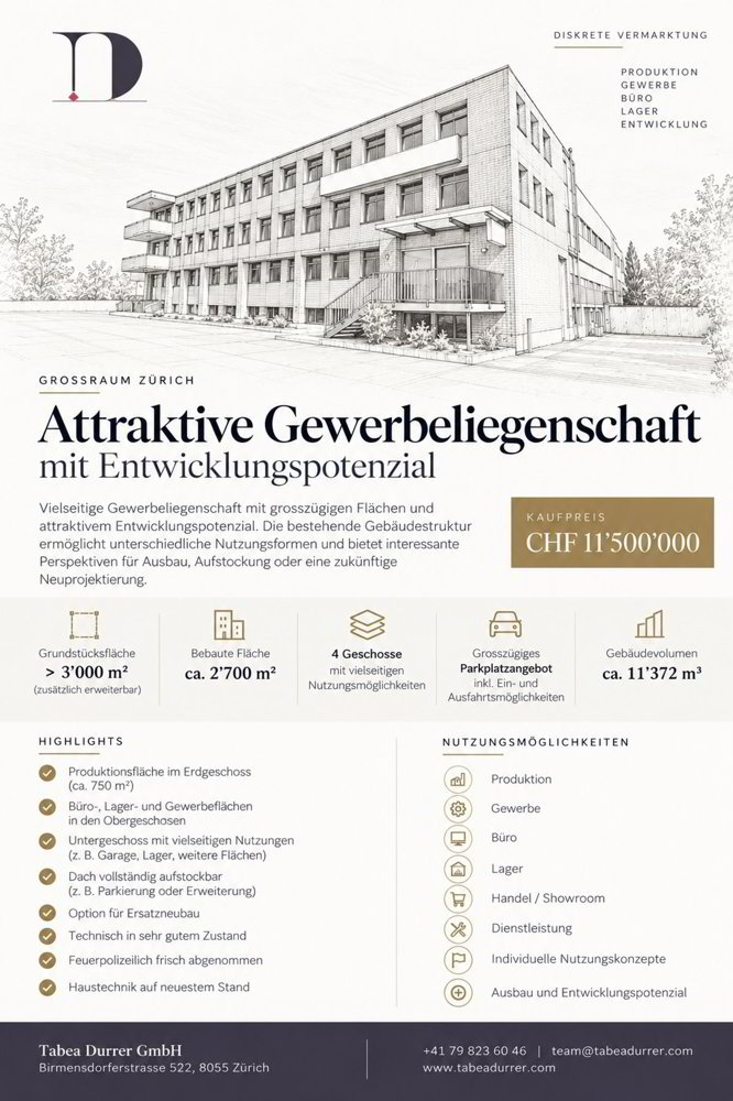 null rooms Office & Commercial to buy in Volketswil - image 1/1