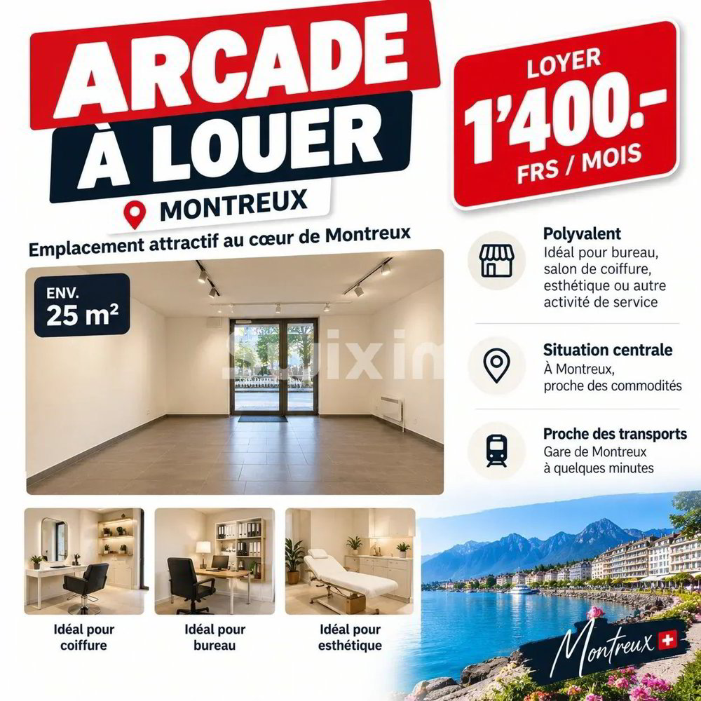 Bureau & Commerce 1 pièces à louer à Montreux - image 1/1