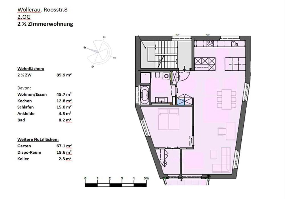 2.5 Zimmer Wohnung zu vermieten in Wollerau - Bild 1/13