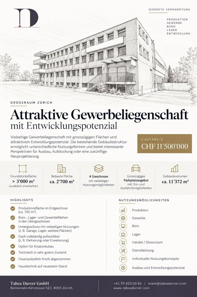 null rooms Office & Commercial to buy in Volketswil - image 1/1
