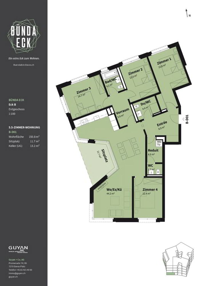5.5 rooms Apartment for rent in Davos Dorf - image 1/12